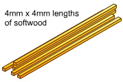4mm timber rods