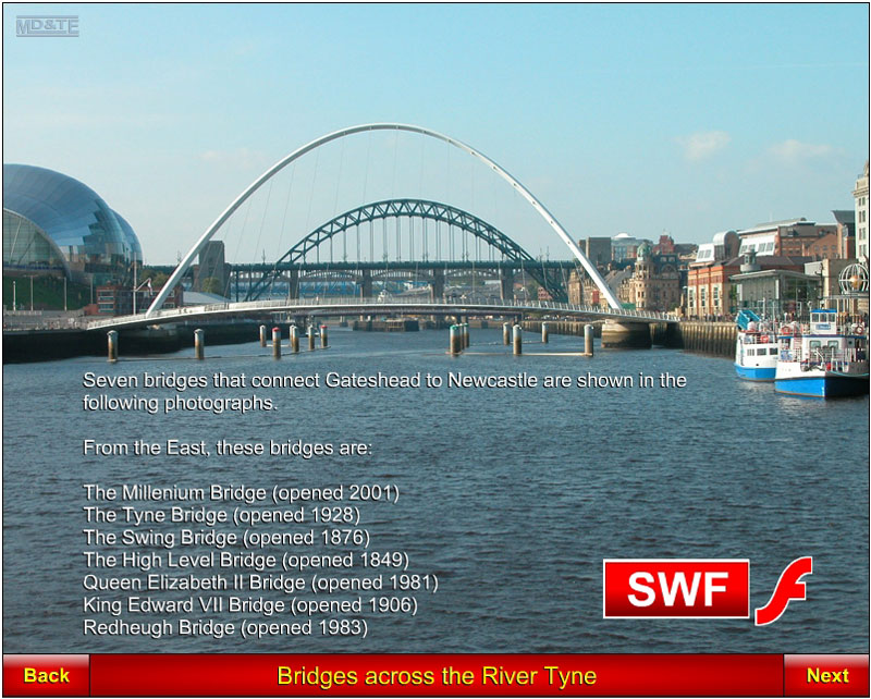 Link to Newcastle Bridges animation