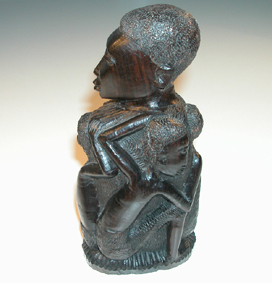 Kenyan wood carving - woman with child