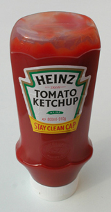 Plastic ketchup bottle