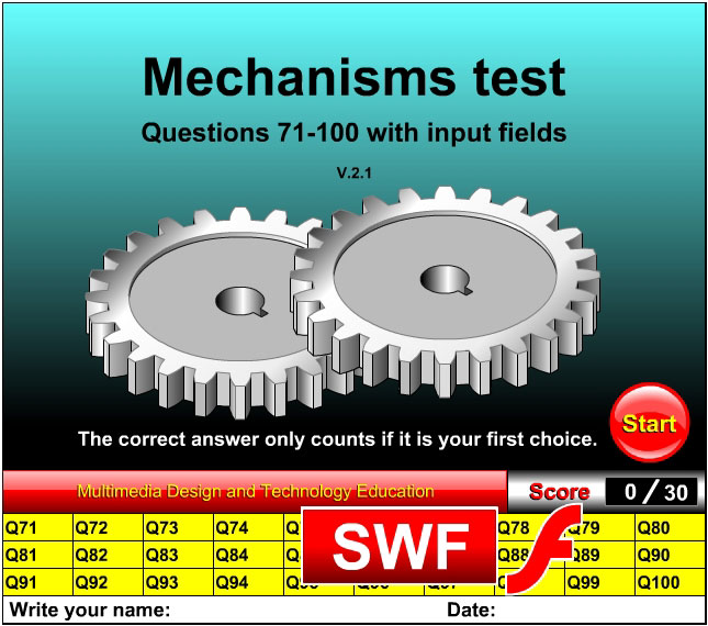 Mechanisms test questions 71-100