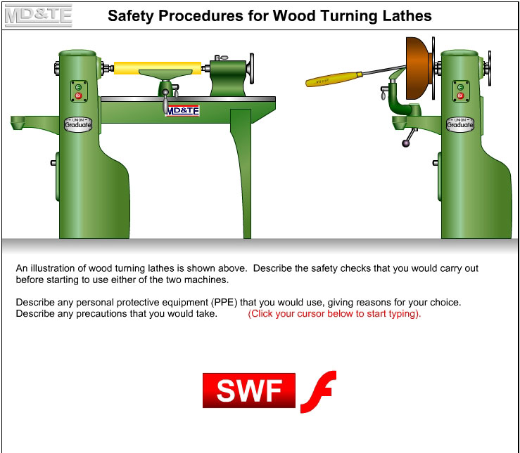 Safety procedure wood turning