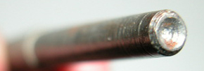 Steel technology used to produce the concave end of a nail punch