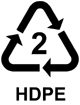 HDPE - High density polyethylene recycling symbol