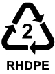 Symbol for recycled HDPE