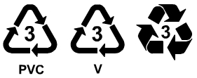 Recycling symbol for PVC