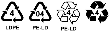 Recycling symbol for LDPE