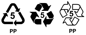 Recycling symbol for PP