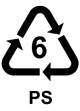 PS - Polystyrene recycling symbol