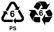 Recycling symbol for PS