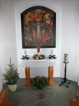 Christian artifacts in a tiny Tirolean Church