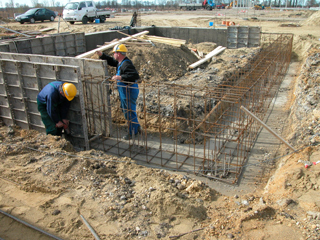 Shuttering for concrete foundations