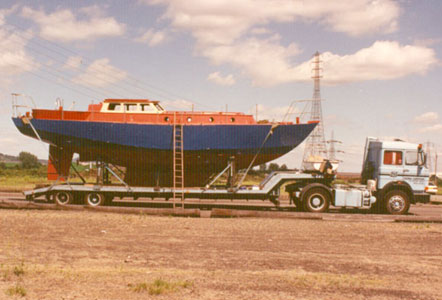 Laszlo Lipot taking his boat to Newport docks