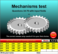 Mechanisms test, input fields 34-70