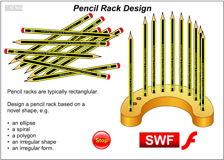 Pencil rack design