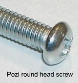Pozi round head screw