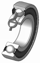 Radial deep groove roller bearing
