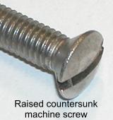 Raised CSK head screw