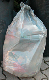 Plastic rubbish bag