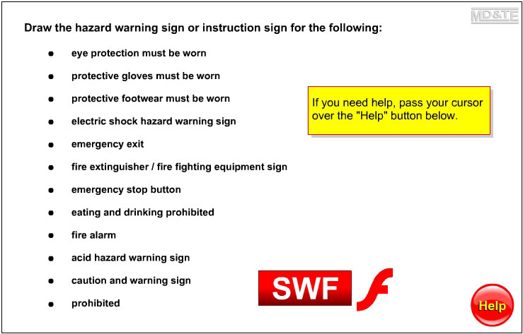 Safety signs exercise